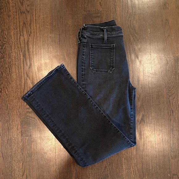 MOTHER Denim - Mother Rambler Patch Pocket Zip Sneak Straight Leg in Vroom